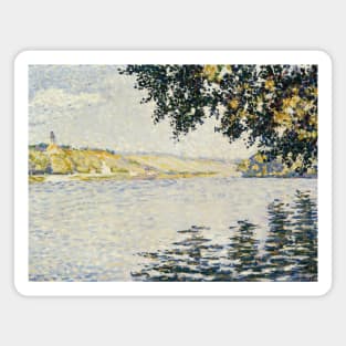 View of the Seine at Herblay by Paul Signac Magnet